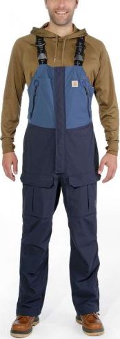 Carhartt Ogrodniczki Carhartt Angler Bib WEATHERED BLUE