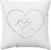 Koszulkowy Kocham Cię dzisiaj, jutro, zawsze - poduszka z nadrukiem