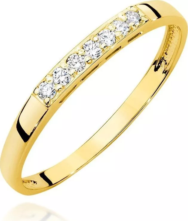 Best Diamonds złoty pierścionek z brylantem 0.10ct 20