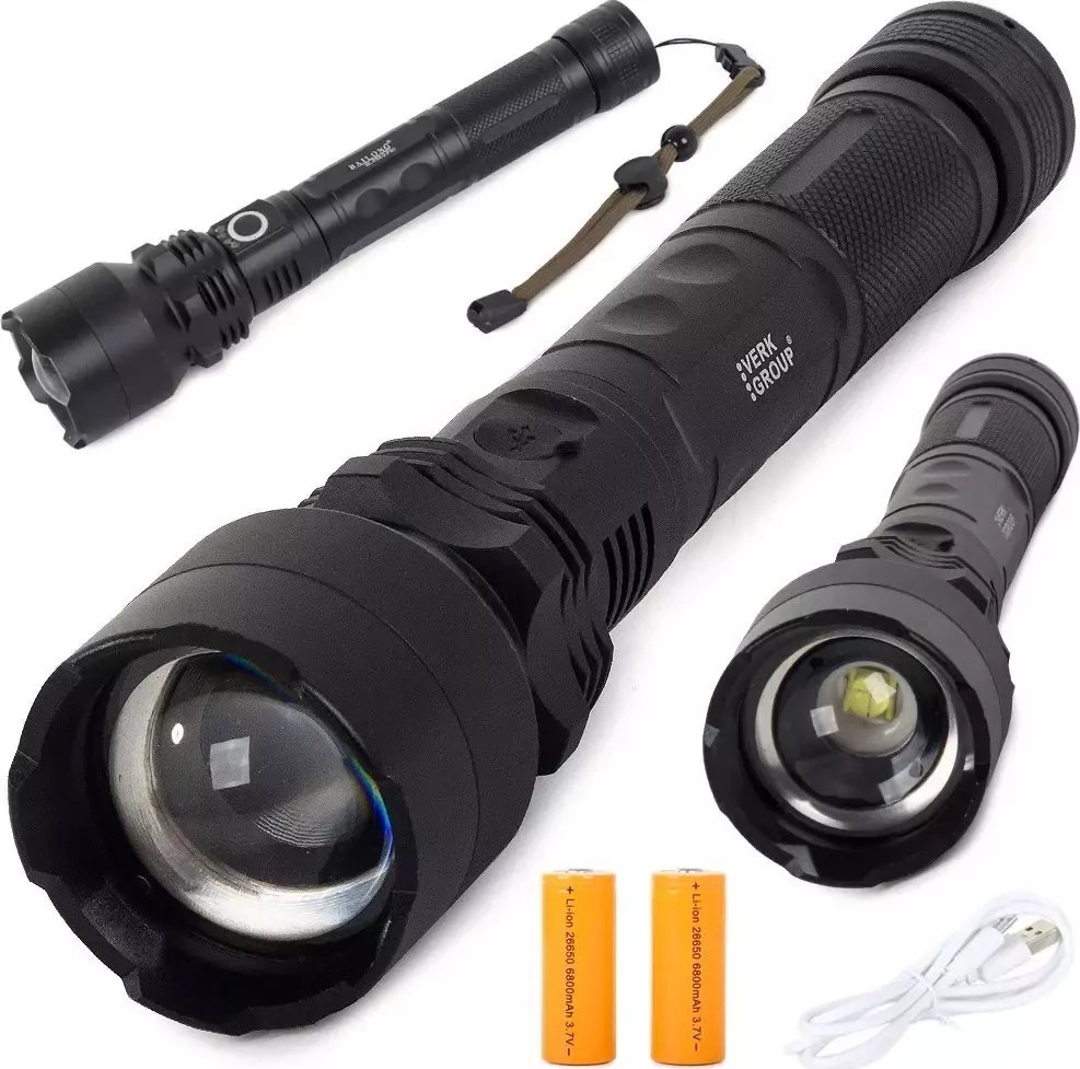 Latarka Verk LATARKA TAKTYCZNA BAILONG MOCNA LED XHP50 ZOOM USB