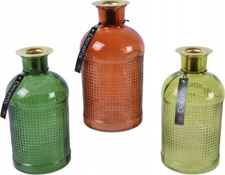 Kaemingk Świecznik szklany na tealighty ozdobny 16 x 8 cm 1szt