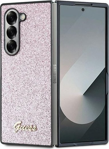 Guess Guess GUHCZFD6HGGSHP Z Fold6 F956 różowy/pink hardcase 4G Glitter Script