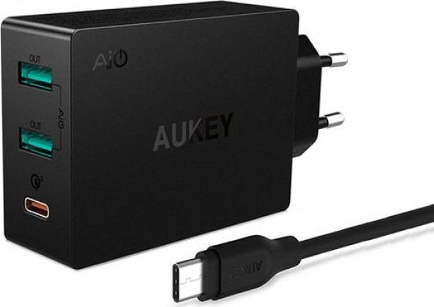 Ładowarka Aukey PA-Y4 2x USB-A 1x USB-C 4.8 A