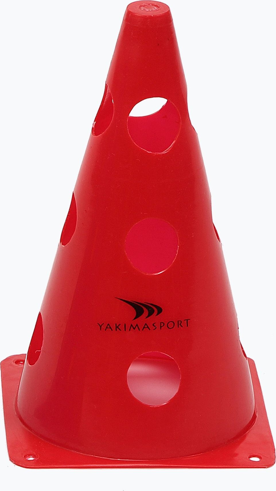 YakimaSport Pachołek treningowy z otworami 23 cm - czerwony