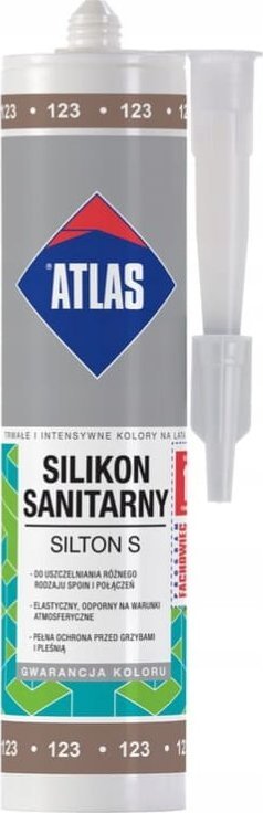 ATLAS Atlas Silikon elastyczny sanitarny 280 ml jasny brąz S123