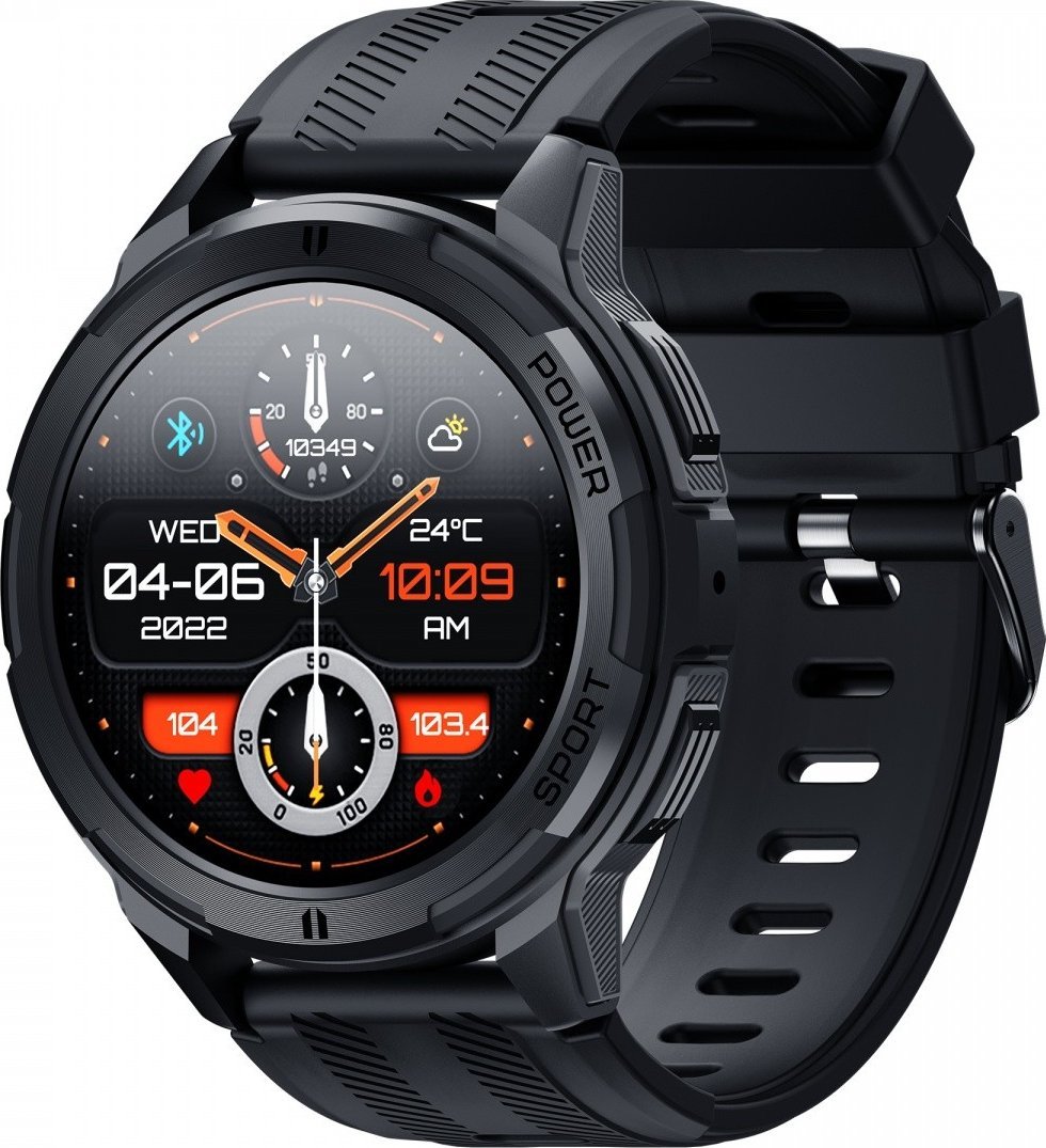 Smartwatch Oukitel BT10 Rugged Czarny (BT10-BK/OL)