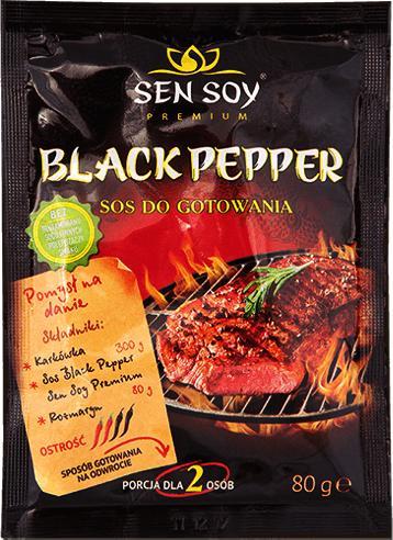 SEN SOY Sos Black Pepper do gotowania, pikantny 80g - Sen Soy