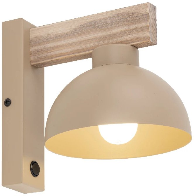 Skandynawska nocna lampa Oslo Sabia 11009 drewniana brązowy