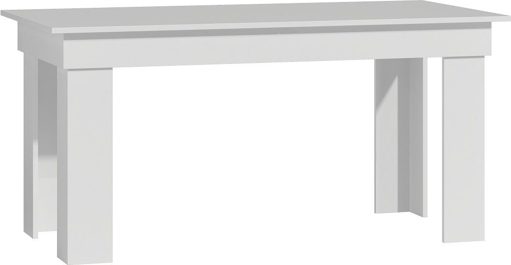 Topeshop Duży stół jadalnia salon biały 160x80x75