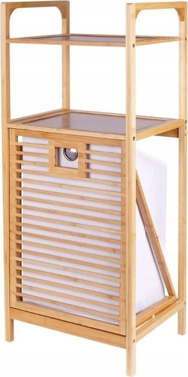 Regał łazienkowy z koszem na pranie 39,5x30x95 cm