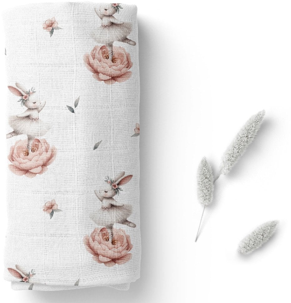 BOCIOLAND BL196-PIELUSZKA BAMBUSOWA 40X40 KRÓLICZKI