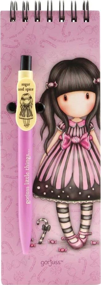 Santoro Notes z długopisem - Sugar and Spice
