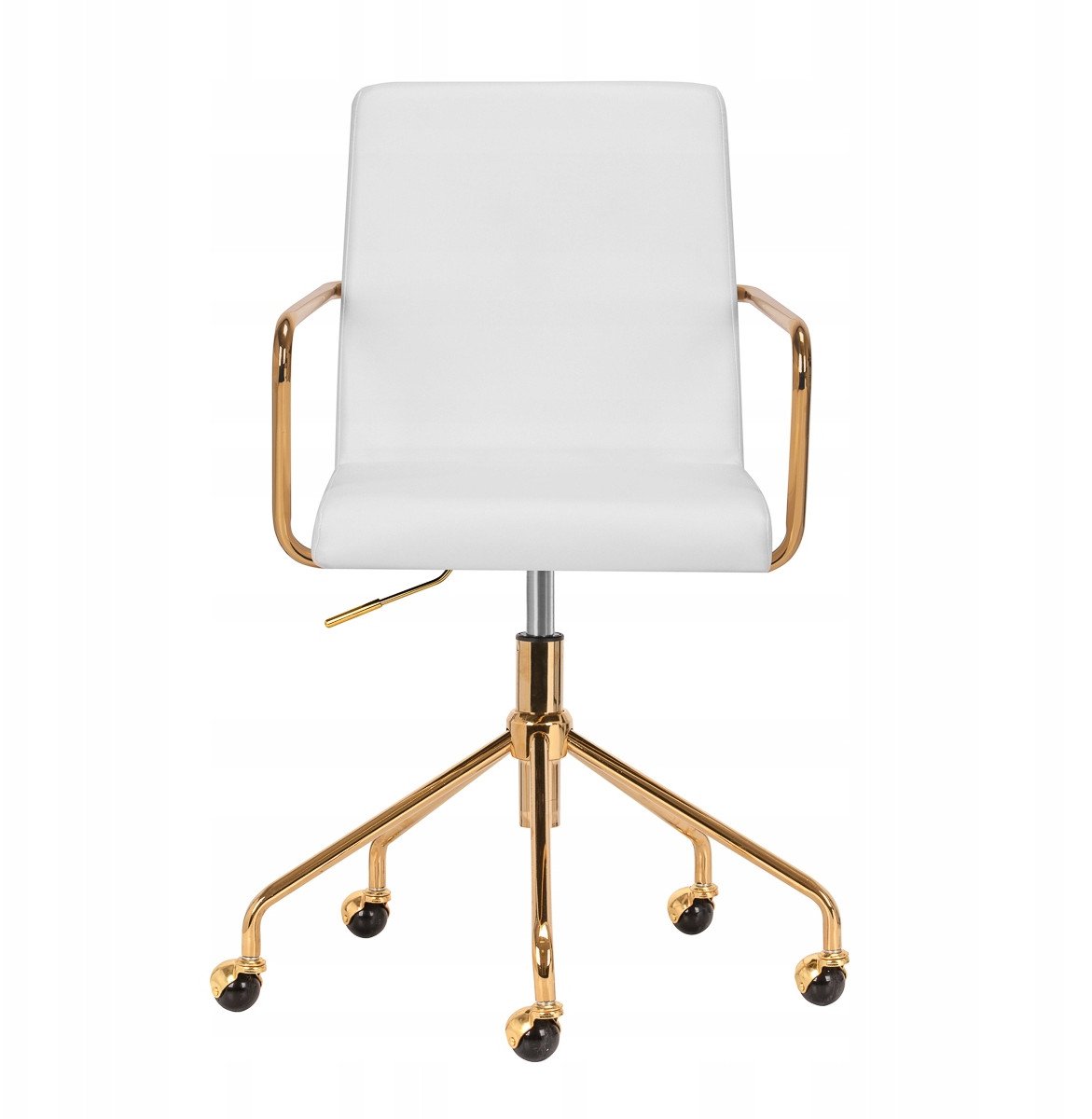 Krzesło Kosmetyczne QS-OF211G złoto kremowo - szare