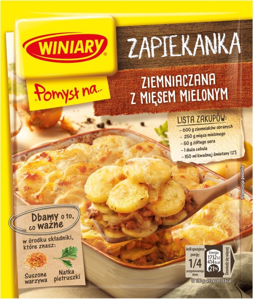 WINIARY Winiary Pomysł na... Zapiekanka ziemniaczana z mięsem mielonym 42 g