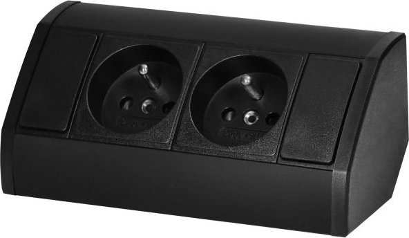 Orno Gniazdo meblowe podszafkowe 2x230V - OR-GM-9005/B