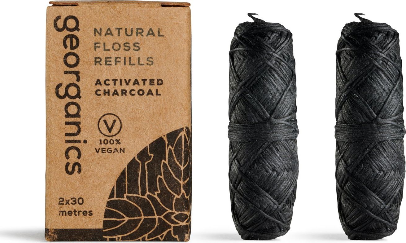 Georganics Nić dentystyczna Refill z węglem naturalna 30mx2