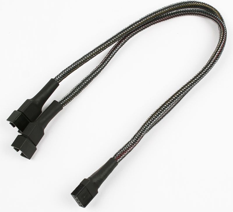 Nanoxia 4-pin - 4-pin x2, 0.3m, Czarny (NXPWY30C)