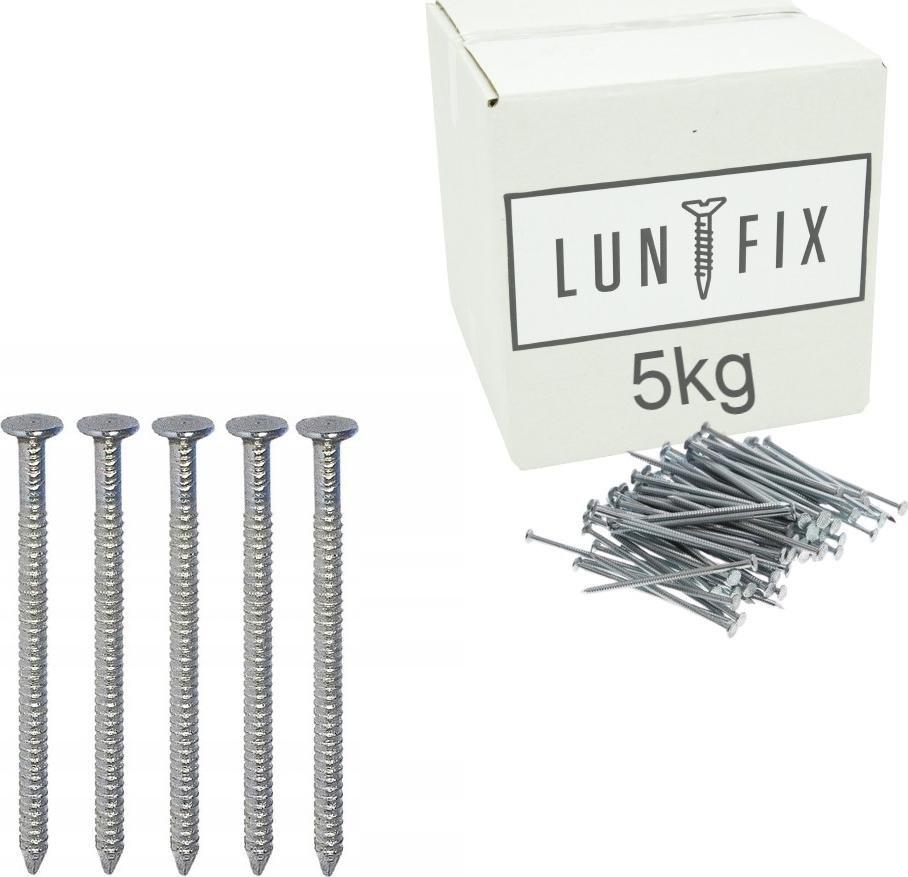 Lun Fix Gwoździe 3,1x80 mm pierścieniowe ciesielskie czarne 5kg