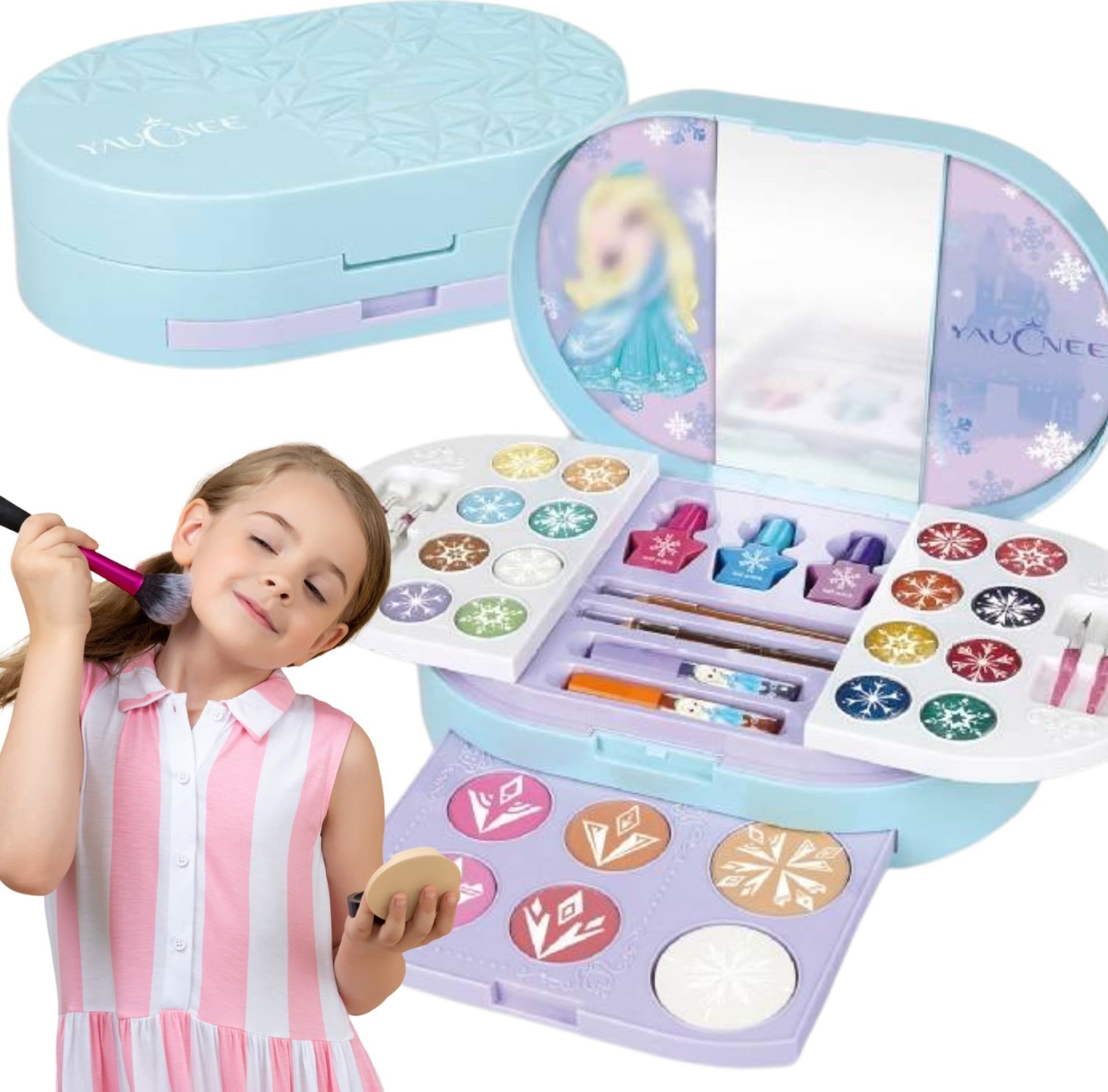 ProNice DUŻY KUFEREK KOSMETYKÓW PAZNOKCI MAKIJAŻ MAKEUP ZESTAW DO MALOWANIA KOLORY