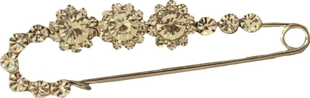 kufer-pasmanteria.pl Agrafka ozdobna 32 ( Srebrna 3 Kwiatki )