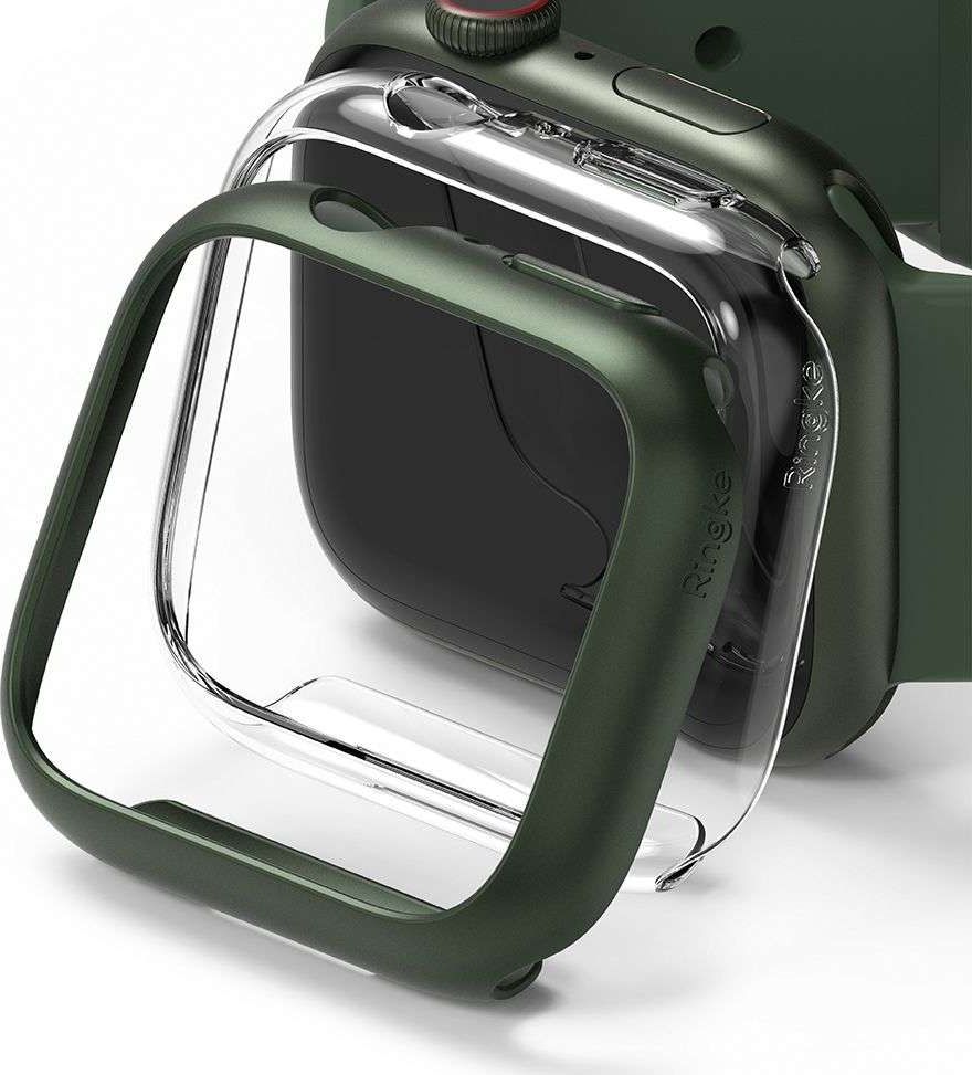 Ringke 2x Nakładka Ringke Slim do Apple Watch 7 45mm Clear & Deep Green