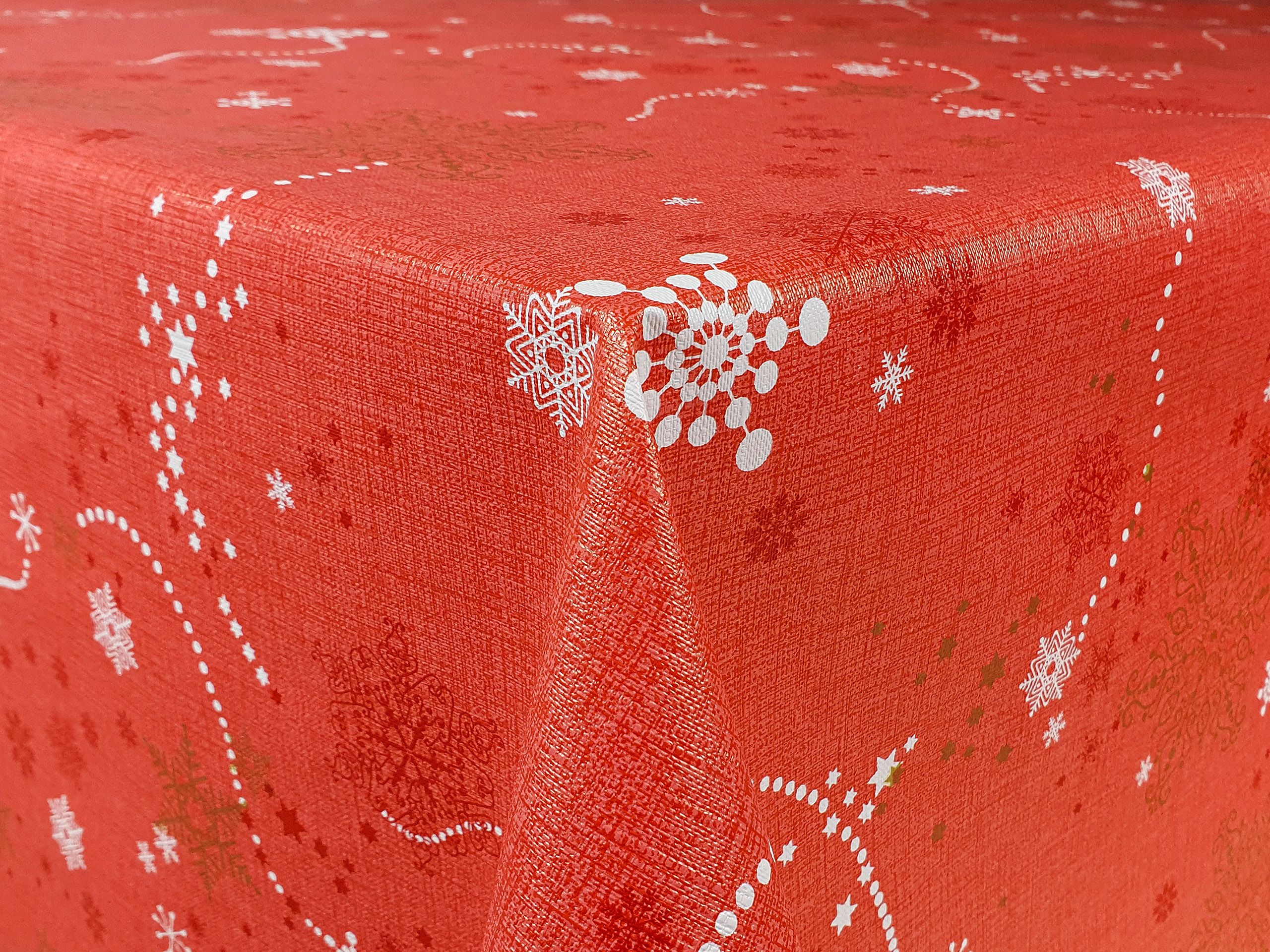 Ergis Cerata Świąteczna Święta Obrus Stół Czerwony 140x10 CA403