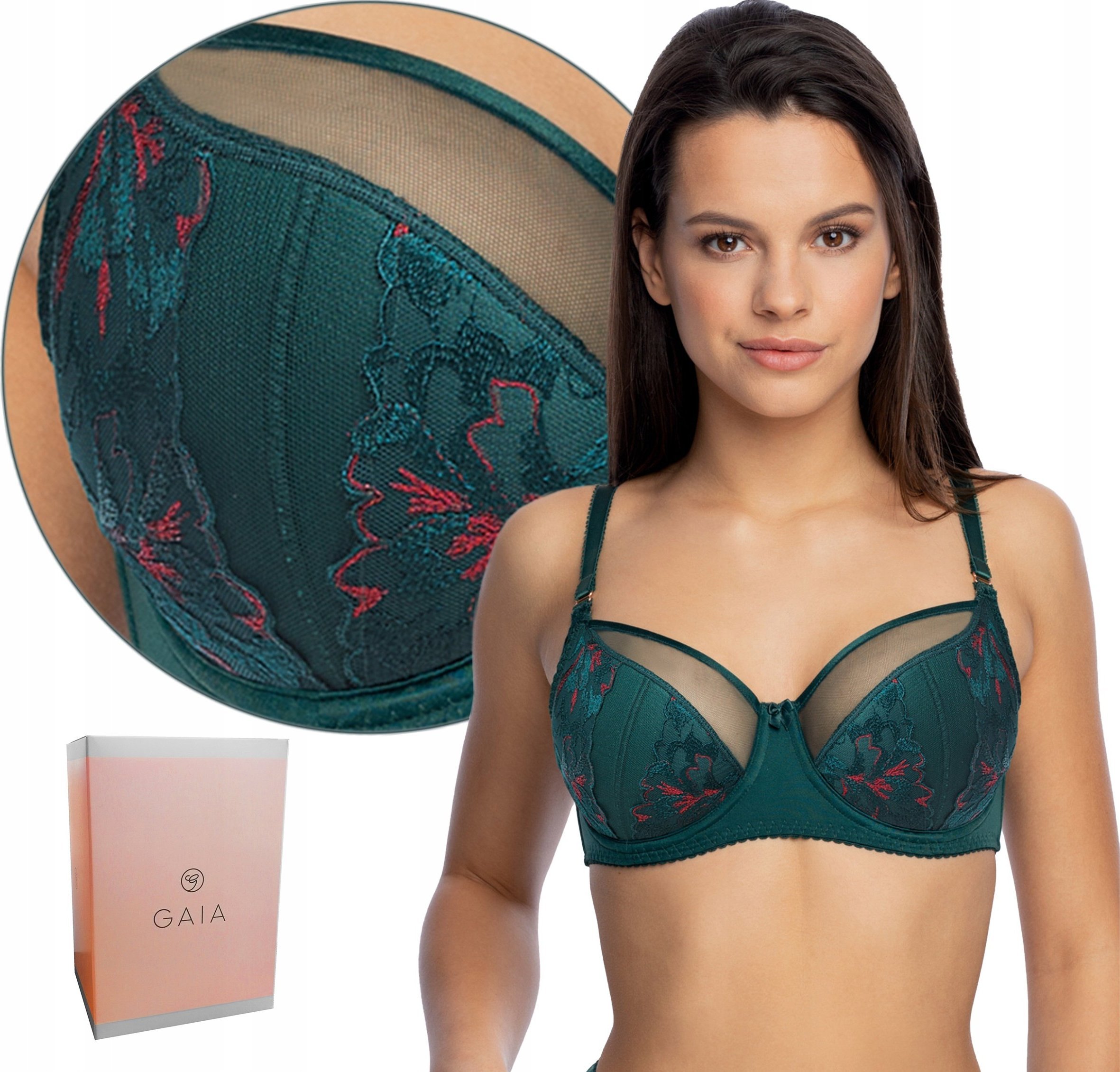 Gaia Biustonosz Semi-Soft GAIA 1148 ATENA, Zielony, 80H