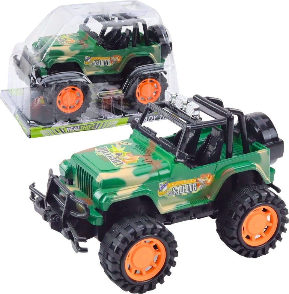 LeanToys Duży Samochód Terenowy Militarny Off-Road Zielony