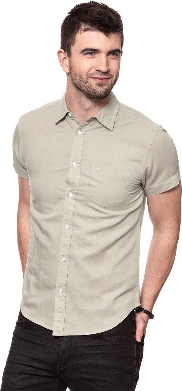 Wrangler WRANGLER SS 1PKT SHIRT PLAZA TAUPE W5860LOU5 L