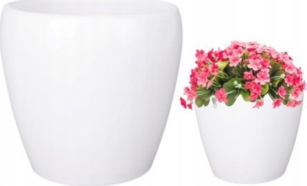 Polnix Osłonka ceramiczna biała 15x14cm owalna