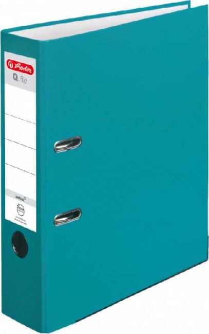 Segregator Herlitz dźwigniowy A4 80mm turkusowy (326803)