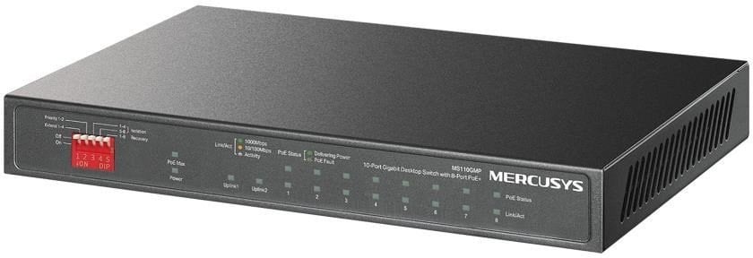 MERCUSYS switch MS110GMP (10xGbE,8xPoE+,111W,fanless)