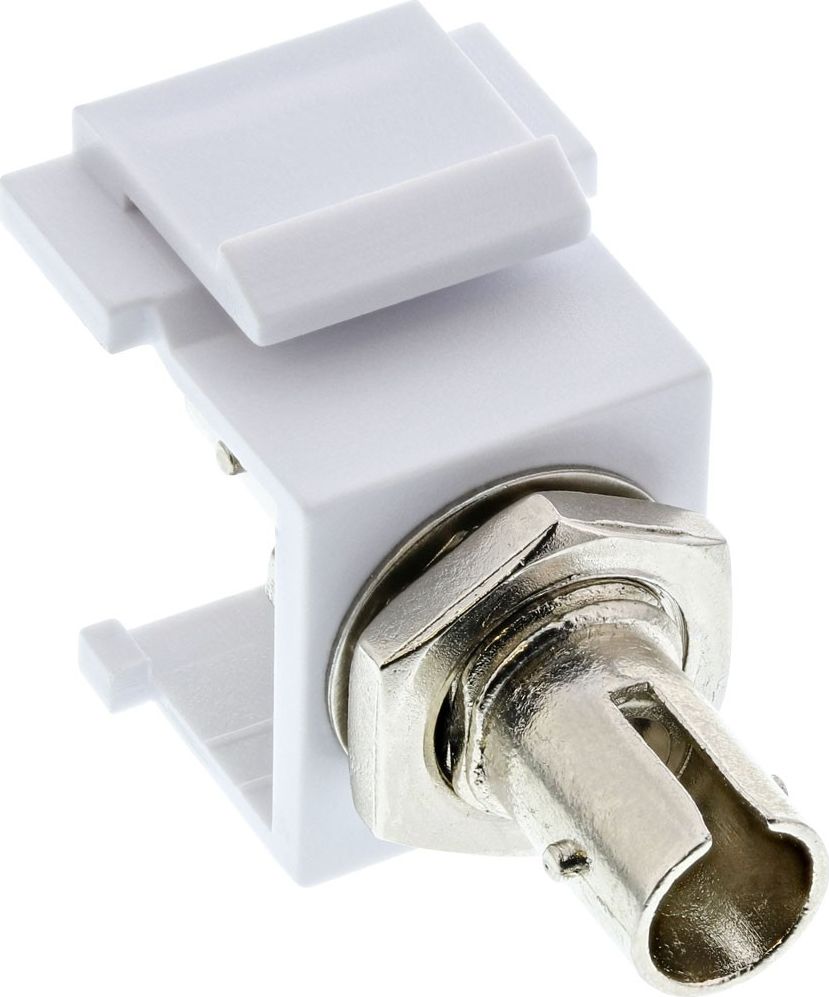 InLine InLine Keystone Światłowodowy Adapter Snap-in biały, simplex ST / ST, MM, ceramiczna tuleja