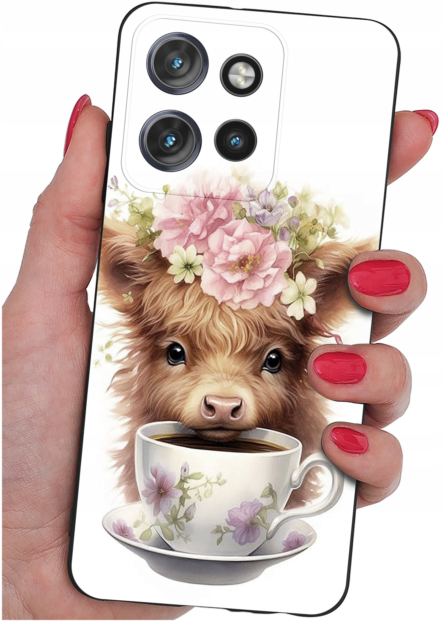 Etui do Motorola Moto EDGE 50 Neo WZORY |SILIKONOWE MATT CASE + SZKŁO 9H