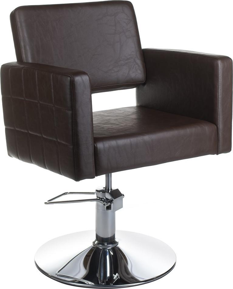 BEAUTY SYSTEM Fotel fryzjerski Ernesto brązowy BM-6302
