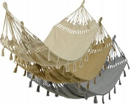 Kaemingk Hamak ogrodowy z frędzlami boho 290x100 cm