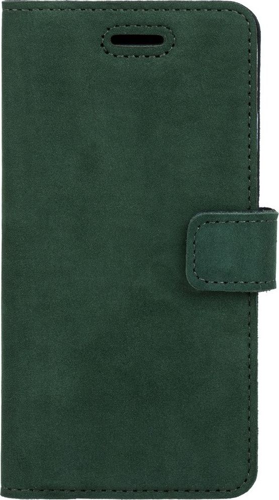 Surazo Etui na telefon Surazo ze skóry naturalnej Wallet case - Nubuk Ciemny Zielony