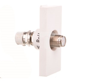 Touchme Moduł 1/2 gniazdo antenowe SAT białe