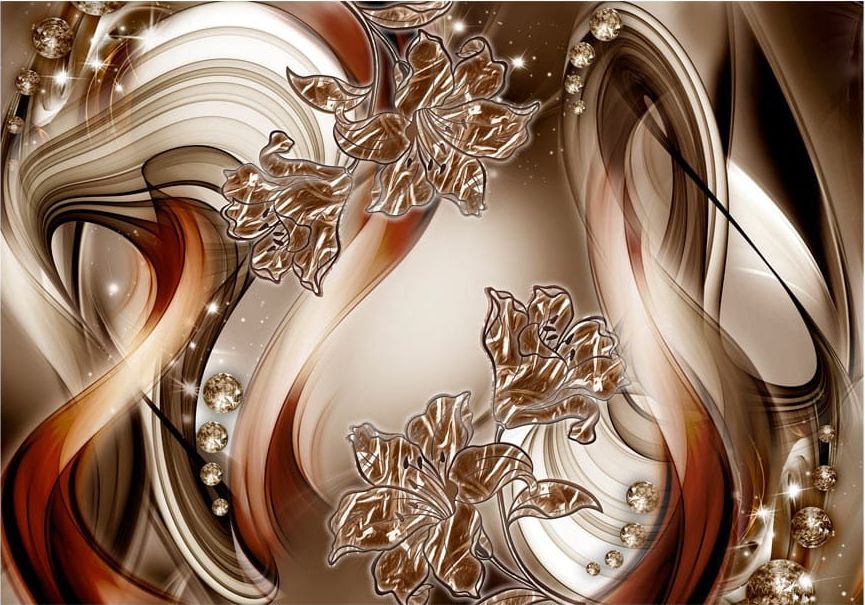 DecoNest Fototapeta - Brązowa symfonia - 150X105