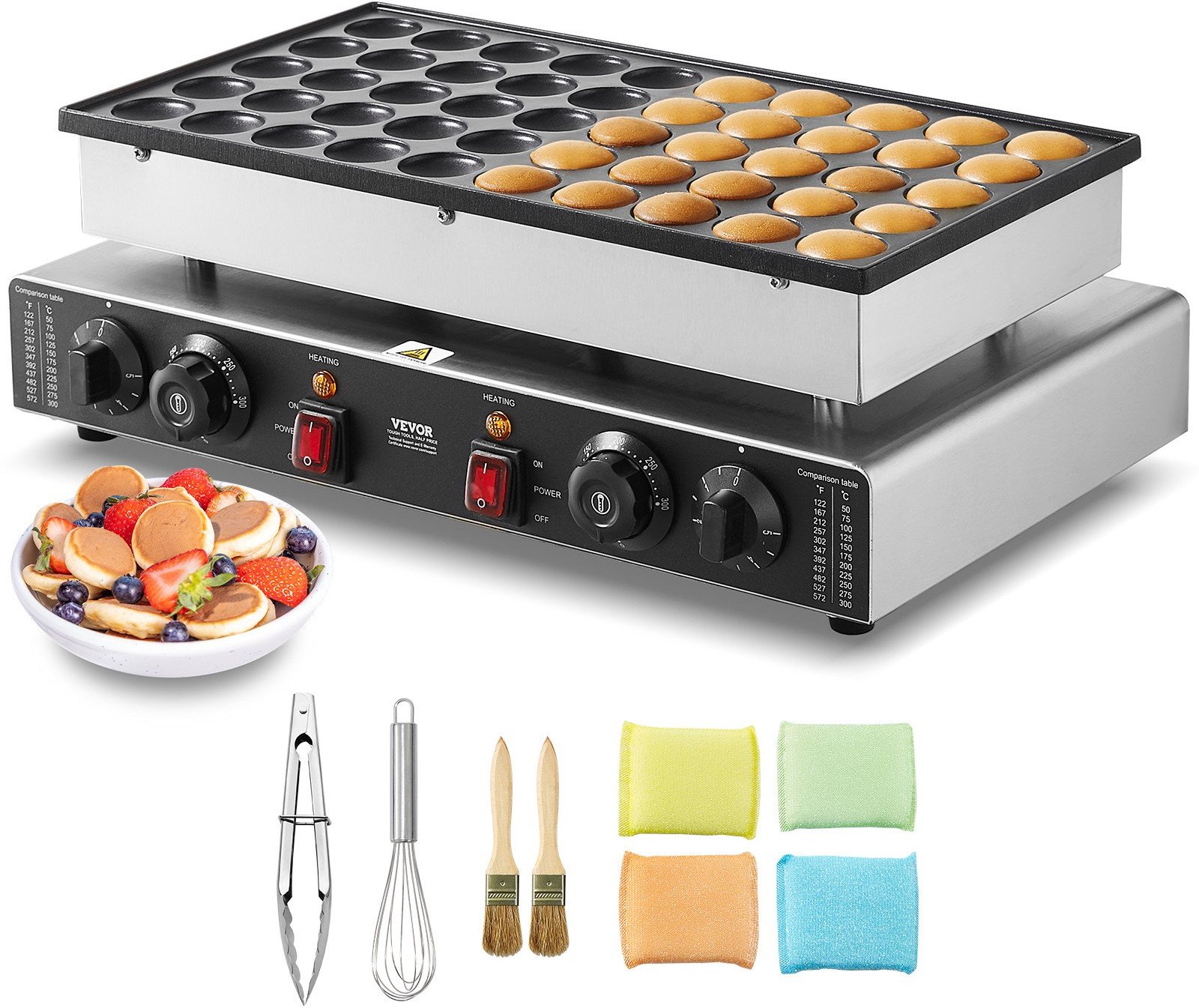 Gofrownica do Poffertjes holenderskich naleśników naleśnikarka 50 szt 1700W