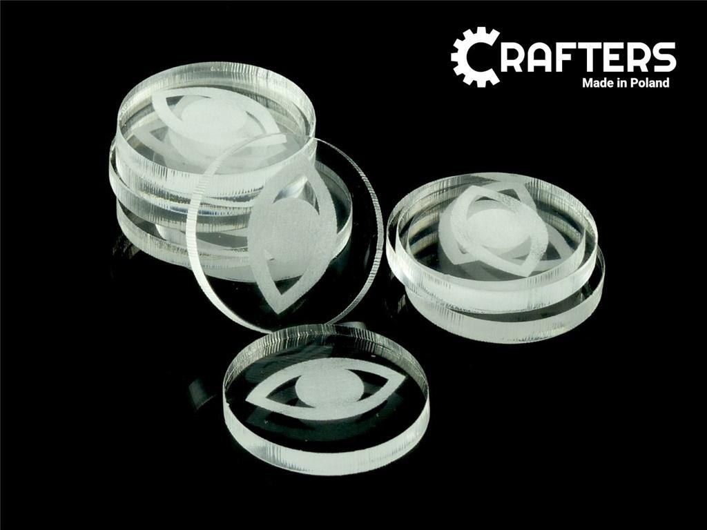 Crafters Crafters: Znaczniki akrylowe - Transparentne - Oko (10)