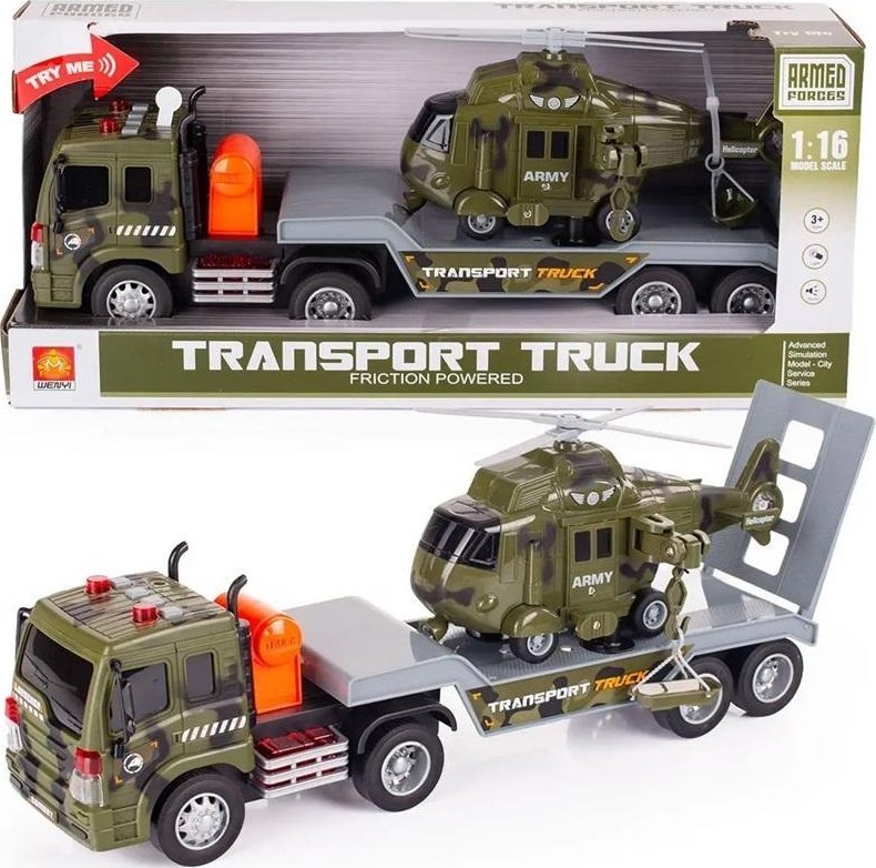 Tir z helikopterem wojskowym światło i dźwięk 1:12