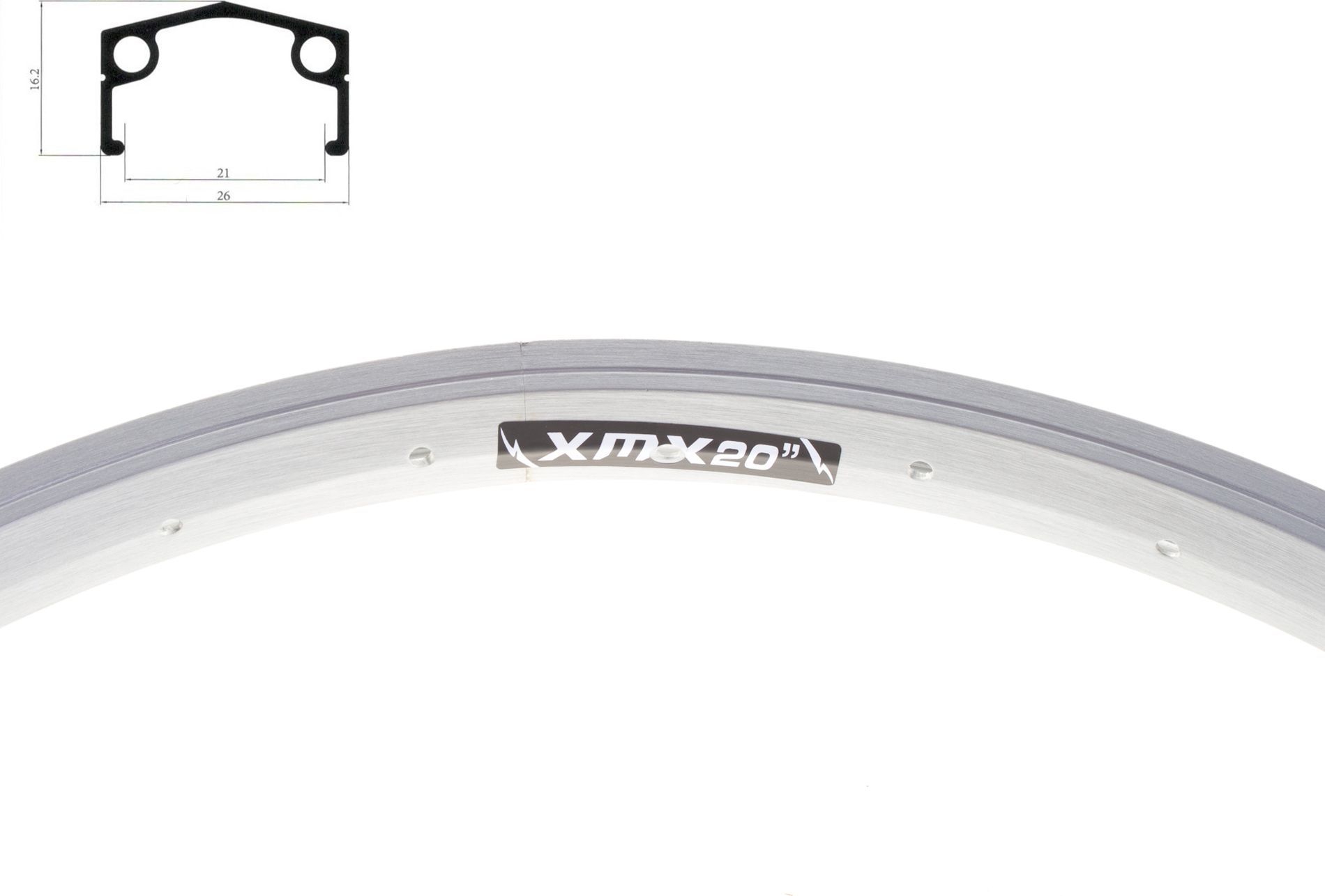 Stars Circle Obręcz 20" aluminiowa 28 otworów J-20A srebrna Uniwersalny