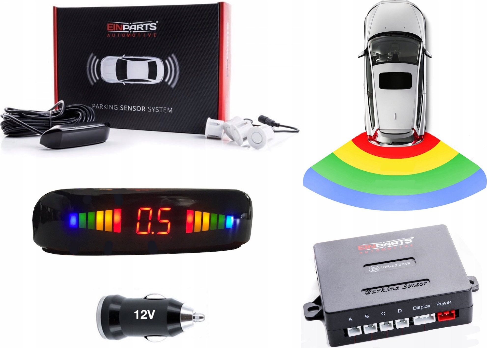 Einparts Czujniki Parkowania Einparts EPP5400N 16,5mm białe