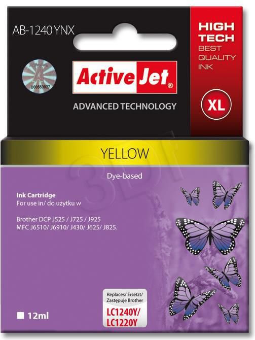 Tusz Activejet tusz AB-1240YNX / LC-1240Y (yellow)
