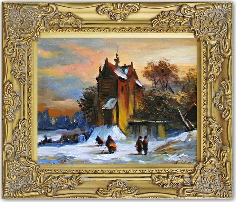 ART-POL Obraz olejny ręcznie malowany Pałac