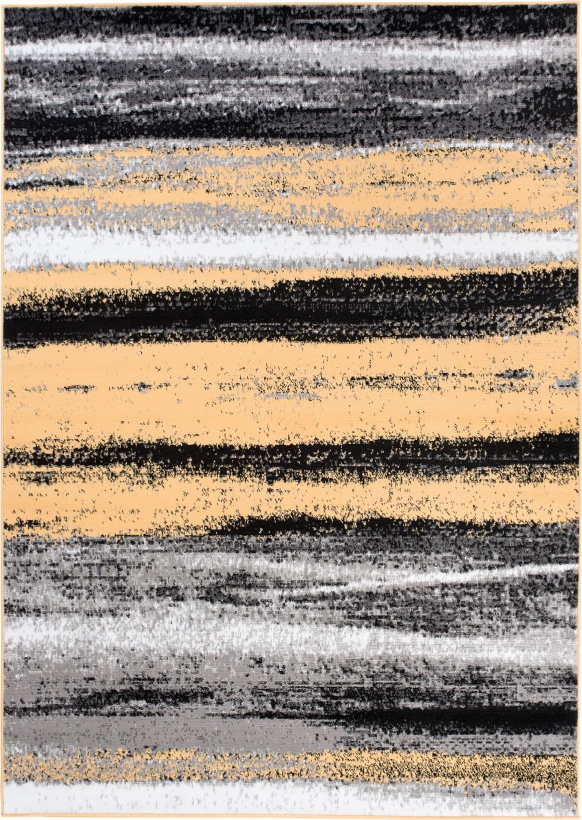 Carpetpol Dywan komfort VINTAGE szary żółty pasy melanż Q542A YELLOW MAYA PP EYM (2.00*2.50)