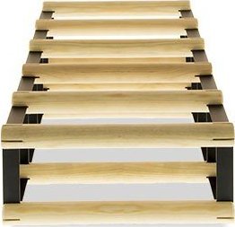 Wamar-Sosenka Regał na wino Stojak na 5 Butelek Szklanych/ PET RW-8/ 5x1 Surowy Naturalny Metal + Drewno RW-8-5x1-5