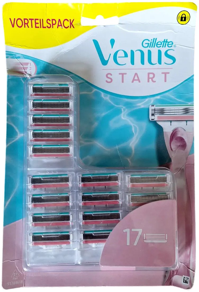 Gillette Venus Start Ostrza Nożyki Wkłady do maszynki 17szt.