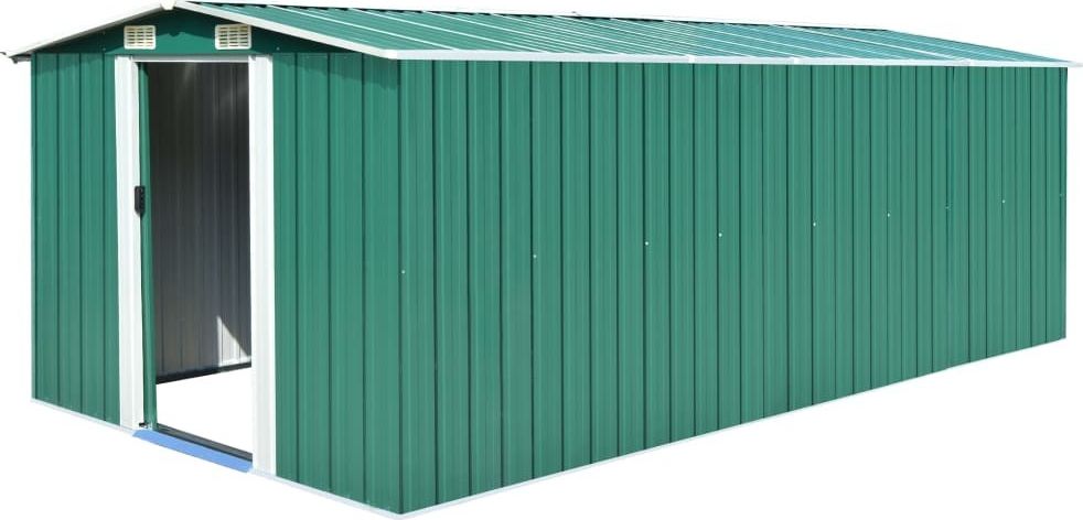 vidaXL szopa ogrodowa, 257 x 497 x 178 cm, metal, zielona (143348)